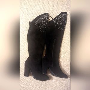 Naughty Monkey over the Knee  boots size 8.5 with crystals. Very nice!